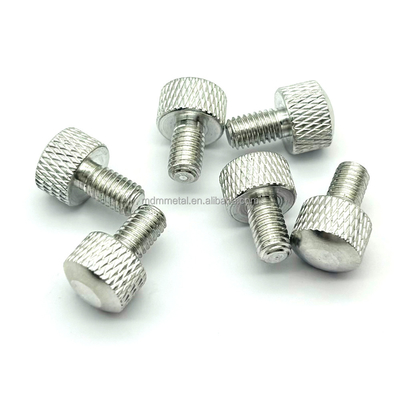 Stainless Steel Manually Tightening Knurled Thumb Screws for Custom Flat Head Cylinders