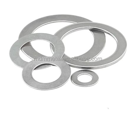 Customized Sizes Stainless Steel Shim Flat Washer with 0.02mm Tolerance and 100% QC Inspection for Machinery Applications